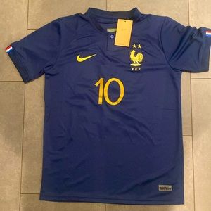 Men’s size small Mbappe jersey and shorts set. New with tags.